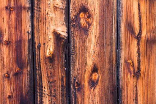 Closeup picture of old rustic wooden planks