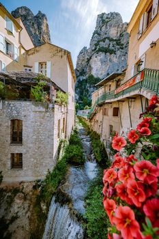 The Village of Moustiers-Sainte-Marie, Provence, France June 2020 Europe