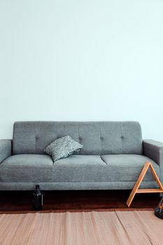 detail image of cushion on sofa, modern living room