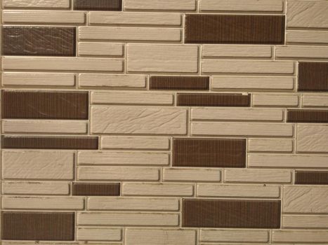 Artificial tile pattern for interior and exterior construction use.