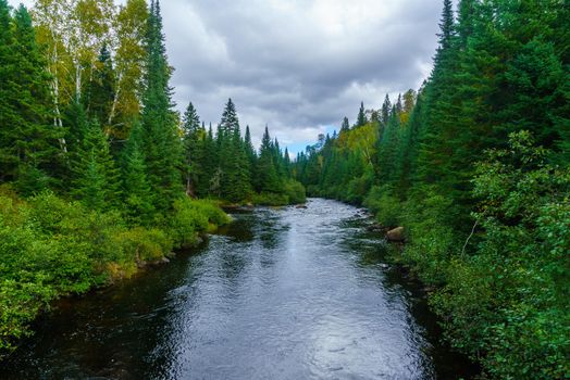 View of the Diable (Devil) River, in Mont Tremblant National Park, Quebec, Canada