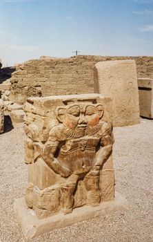 LUXOR, EGYPT MAY 1986: Luxor temple detail