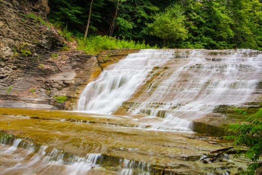 Scenes at Buttermilk Falls State Park near Ithaca, New York.