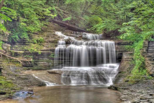 Scenes at Buttermilk Falls State Park near Ithaca, New York.