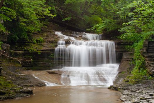 Scenes at Buttermilk Falls State Park near Ithaca, New York.