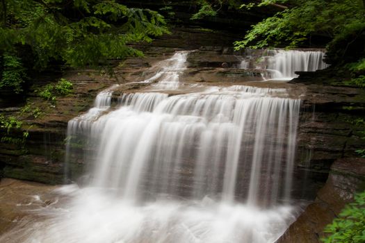 Scenes at Buttermilk Falls State Park near Ithaca, New York.