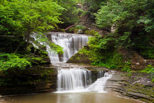 Scenes at Buttermilk Falls State Park near Ithaca, New York.