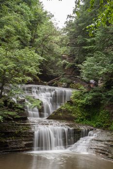 Scenes at Buttermilk Falls State Park near Ithaca, New York.