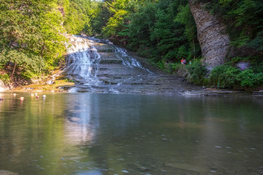 Scenes at Buttermilk Falls State Park near Ithaca, New York.