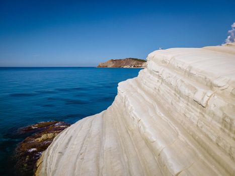 Scala dei Turchi Stair of the Turks, Sicily Italy, Scala dei Turchi. A rocky cliff on the coast of Realmonte, near Porto Empedocle, southern Sicily, Italy. Europe