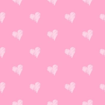 Semless heart shape pattern with colorful background