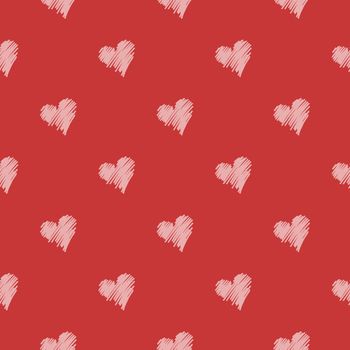 Semless heart shape pattern with colorful background