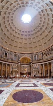 Rome Italy September 2020, view of Pantheon in the morning. Rome. Italy. Europe