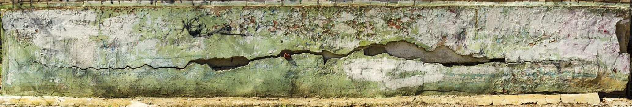 Vintage or grungy white background of natural cement or stone old texture as a retro pattern layoutWeathered rough painted surface with patterns of cracks and peeling. Wide panoramic grunge texture for background