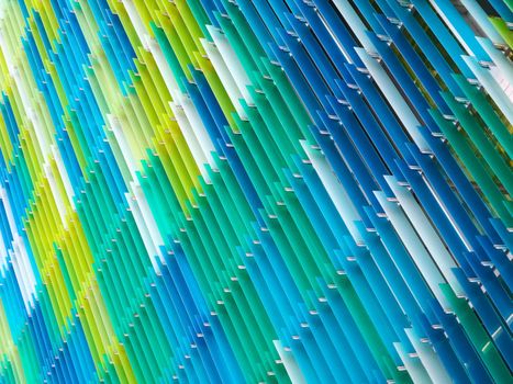 acrylic plastic sheet interior yellow blue aqua colorful pattern of concept design