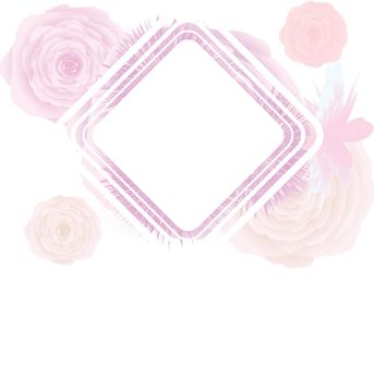 Pastel pink background and some spare space for text postcard, design