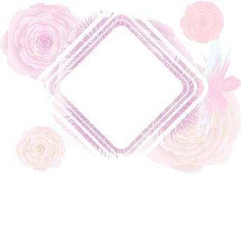 Pastel pink background and some spare space for text postcard, design