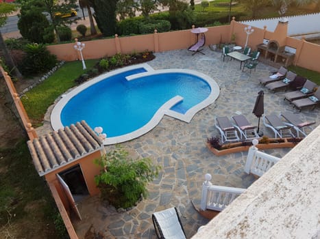 Overhead view of the swimming pool