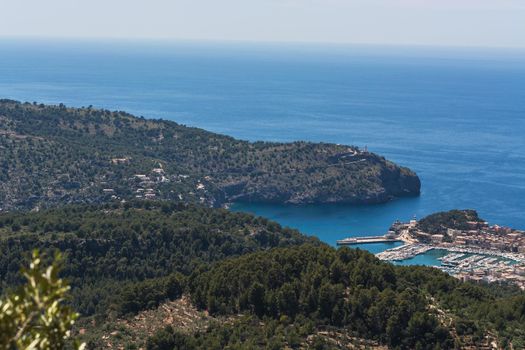 Spain Mallorca, panorama of Port de Andratx, Balearic Islands