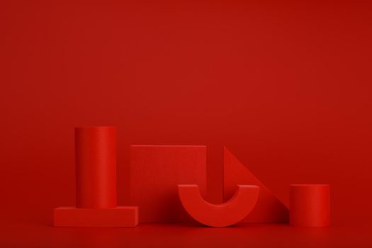 Red abstract background with space for text