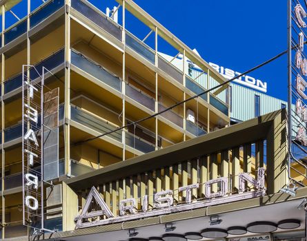 The most famous theater in Italy, hosts the annual festival of Italian song. SANREMO, IMPERIA, ITALY August 14 2016.