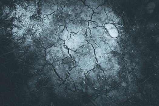 Dry soil on an agriculture field, drought
