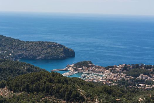 Spain Mallorca, panorama of Port de Andratx, Balearic Islands