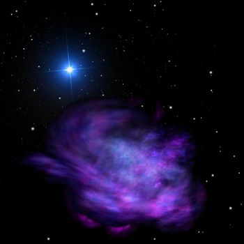 Small part of an infinite star field of space in the Universe. Elements of this image furnished by NASA .