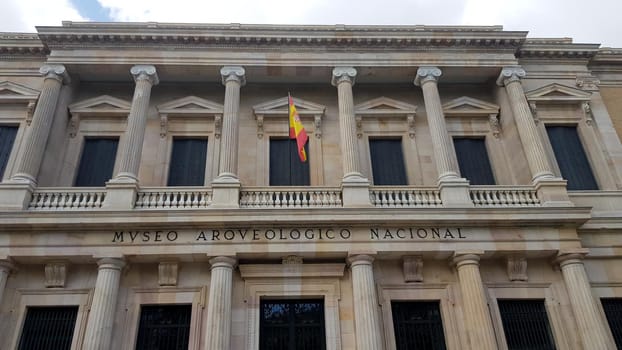 View at the entrance in the National Archeological Museum in Madrid, Spain