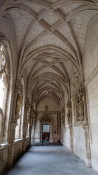 Gothic atrium of San Juan de los Reyes Monastery in Toledo, Spain