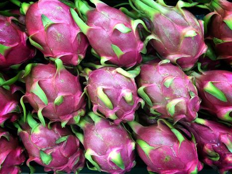 Dragon fruit in the market in thailand