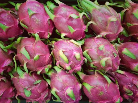 Dragon fruit in the market in thailand