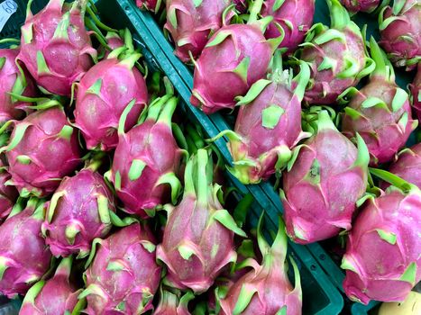 Dragon fruit in the market in thailand