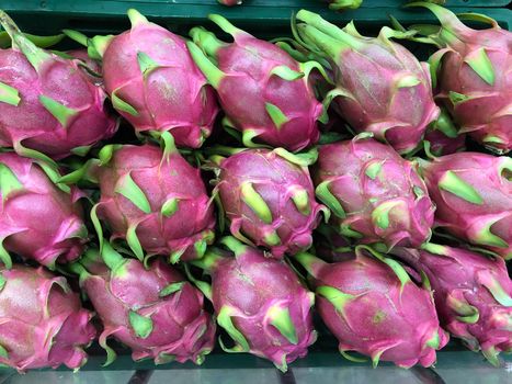 Dragon fruit in the market in thailand