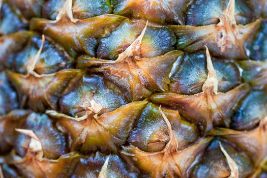 Surface of pineapple Skin close up texture.