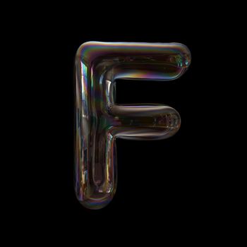 bubble writing alphabet letter F - Upper-case 3d font isolated on a black background.
This 3d font collection is well-suited for various creative projects including but not limited to : Childhood. events. nature...