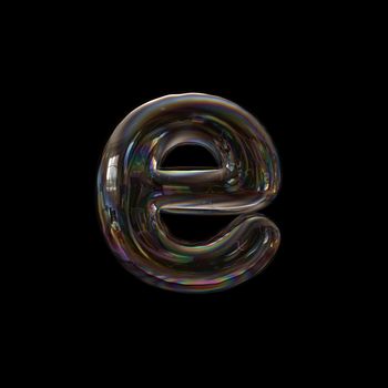 bubble writing 3d font E - Lowercase 3d letter isolated on a black background.
This 3d font collection is well-suited for various creative projects including but not limited to : Childhood. events. nature...