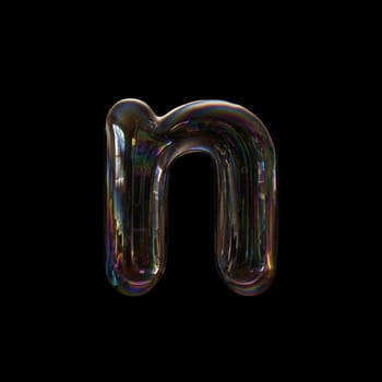 Lower-case bubble letter N - Small 3d font isolated on a black background.
This 3d font collection is well-suited for various creative projects including but not limited to : Childhood. events. nature...