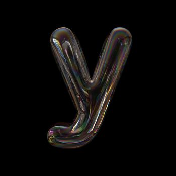 Lowercase bubble writing character Y - Small 3d letter isolated on a black background.
This 3d font collection is well-suited for various creative projects including but not limited to : Childhood. events. nature...