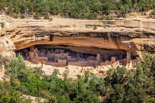 Cliff Palace ruins at Mesa Verde National Park, USA.
