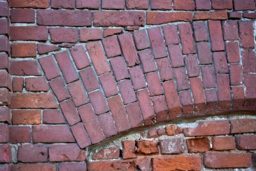 Old brick wall. Texture of an old red brick wall. Vintage brick wall with seamless texture. Seamless red brick pattern.