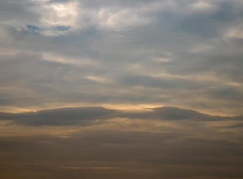The softness of the beautiful sky. Light blue clouds on background, Relaxing feeling and inspirational. Copy space, No focus, specifically.