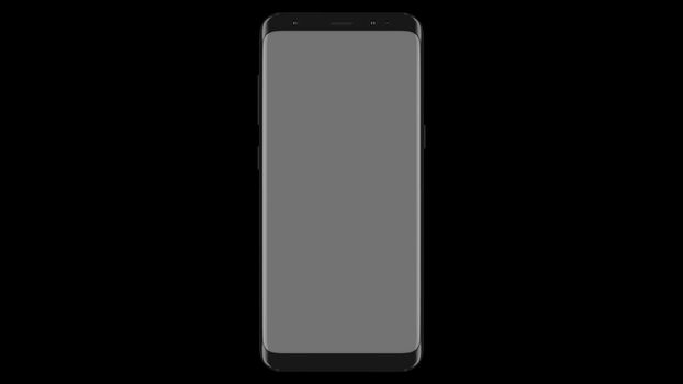 Black Android Phone Mockup Front View