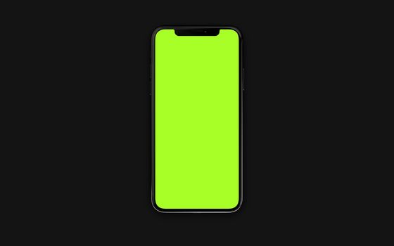 Black Phone Mockup Top View