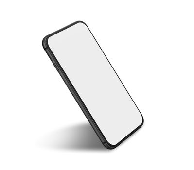 Floating Black Phone Mockup