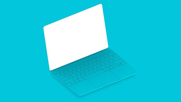 Flat Concept Laptop Mockup