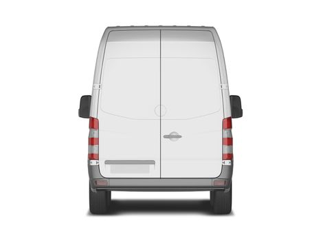PHOTOREALISTIC VAN MOCKUP BACK