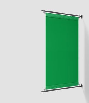 Pole Banner Flag Mockup Perspective View