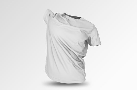Realistic Floating Unisex T-Shirt Mockup