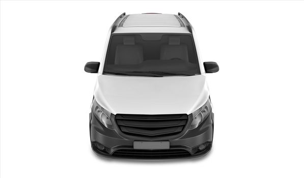 Realistic Panel Van Mockup Front View